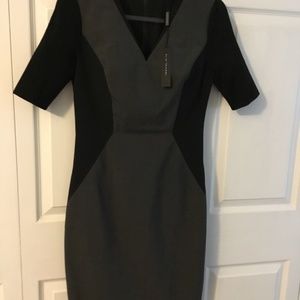 Ellie Tahari - dark grey melange dress.